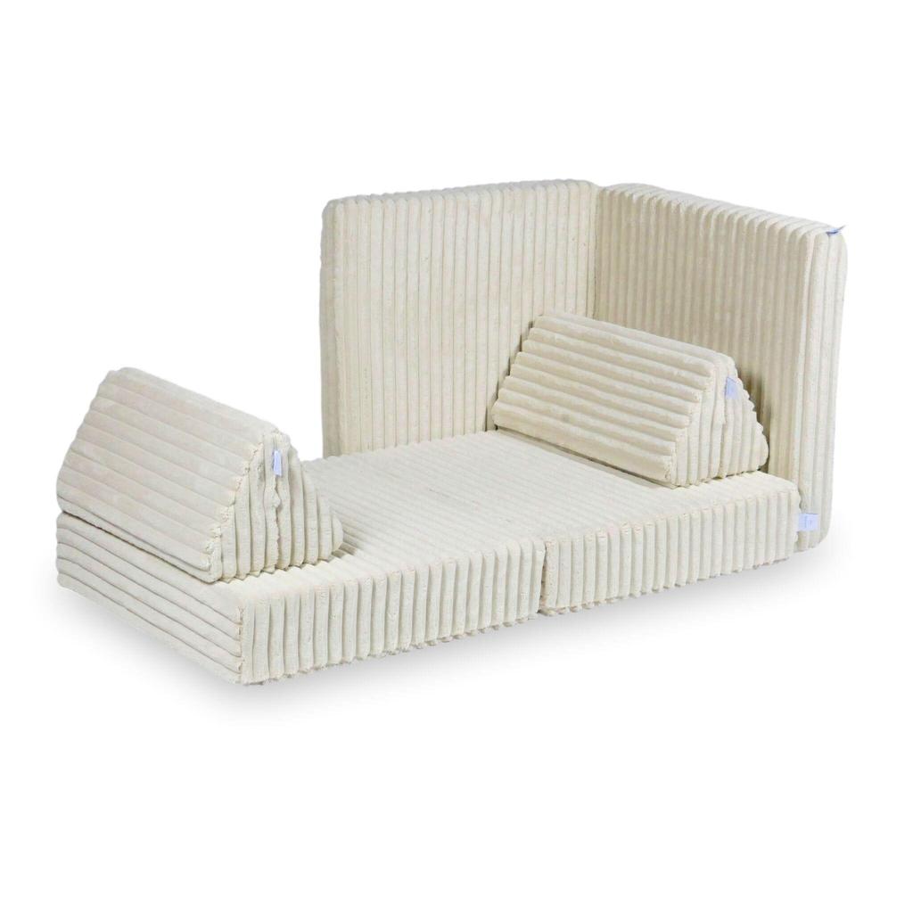 Montessori Standard Waffle Beige Mini Play Sofa