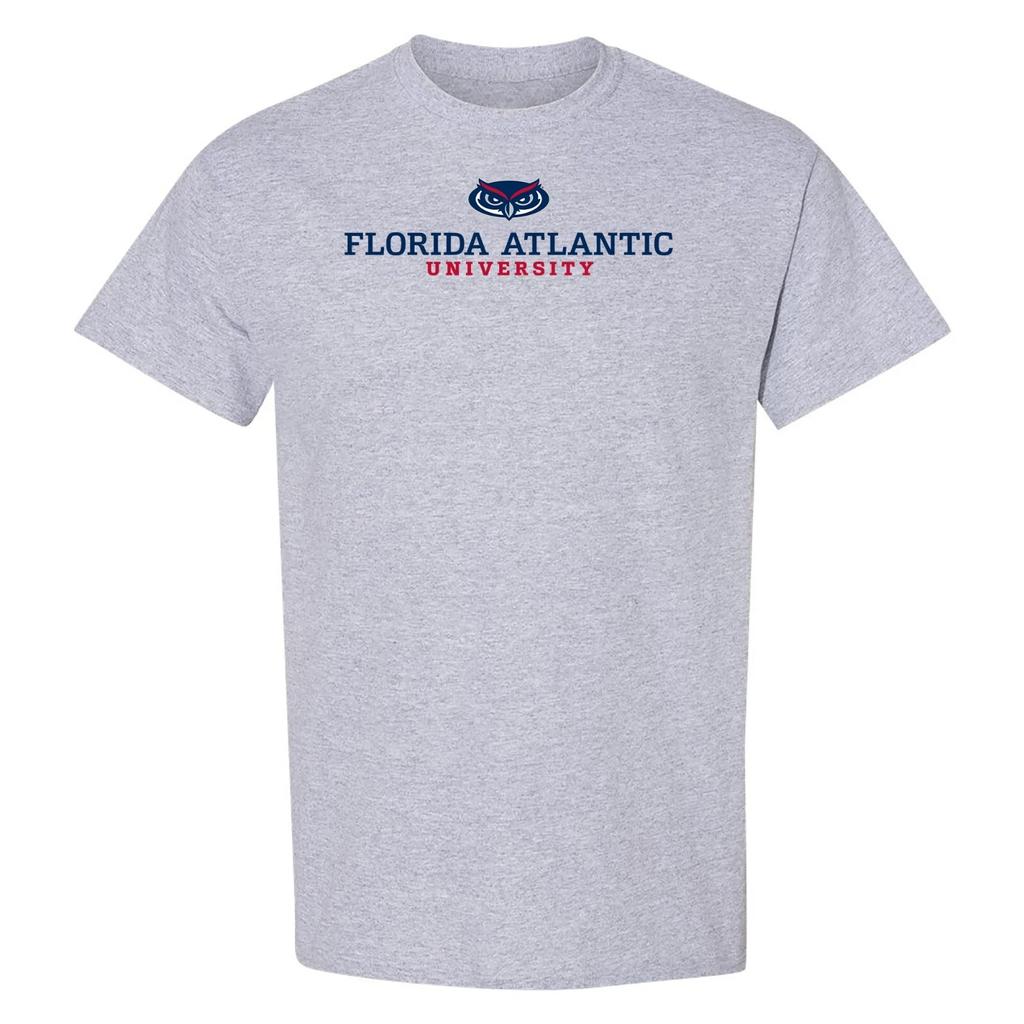 Футболка с коротким рукавом с институциональным логотипом Florida Atlantic Owls - Спортивно-серый