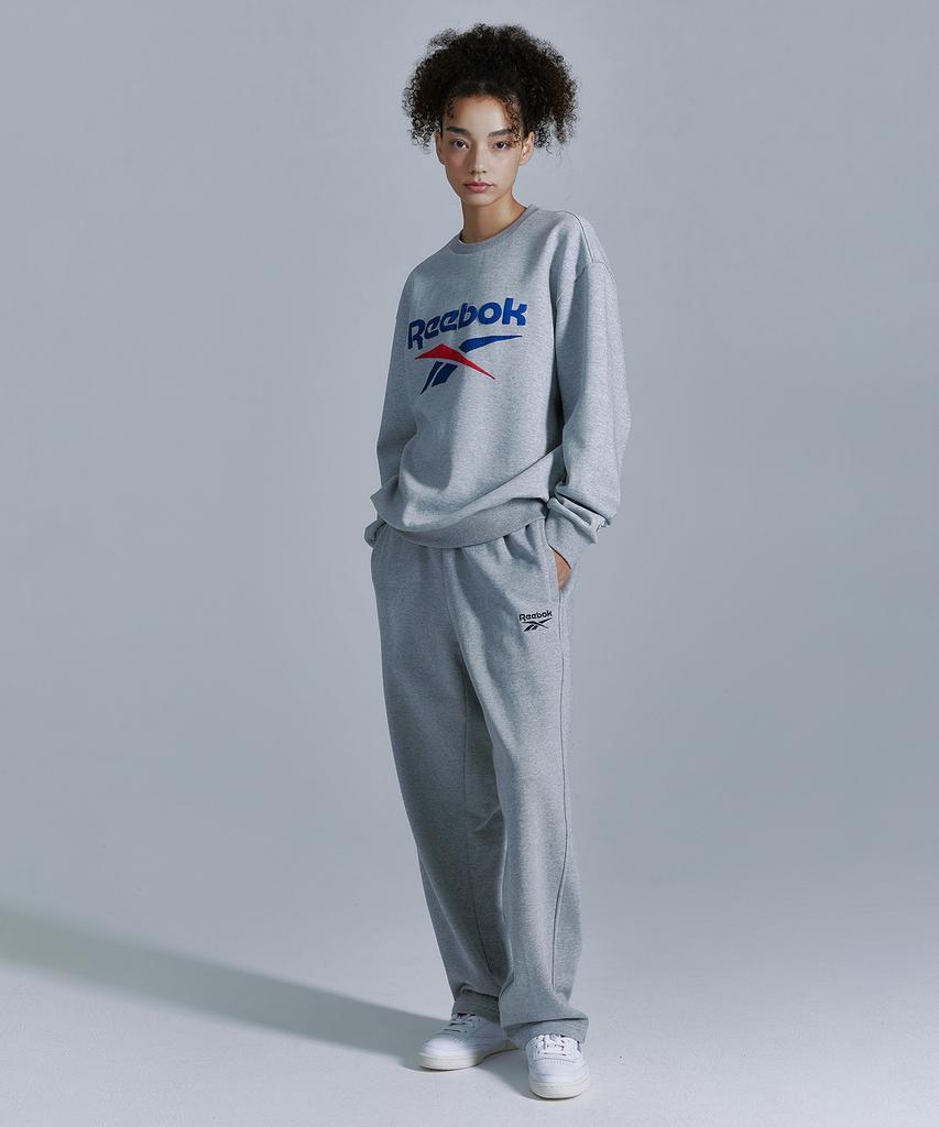 Reebok Свободные прямые спортивные штаны - Серые