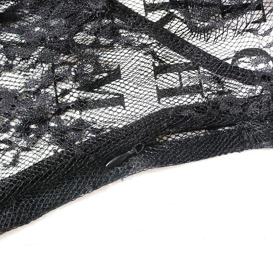 2 шт./компл., сексуальная ночная рубашка, кружевной дизайн, с v-образным вырезом выше колена, прозрачный женский комплект нижнего белья для медового месяца