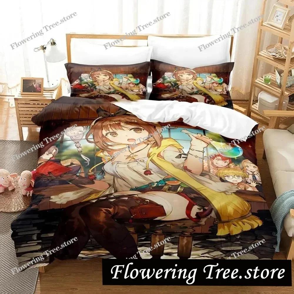 Atelier Ryza Ever Darkness & the Secret Hideout Комплект постельного белья для мальчиков и девочек, двуспальный пододеяльник, наволочка, детская кровать для взрослых