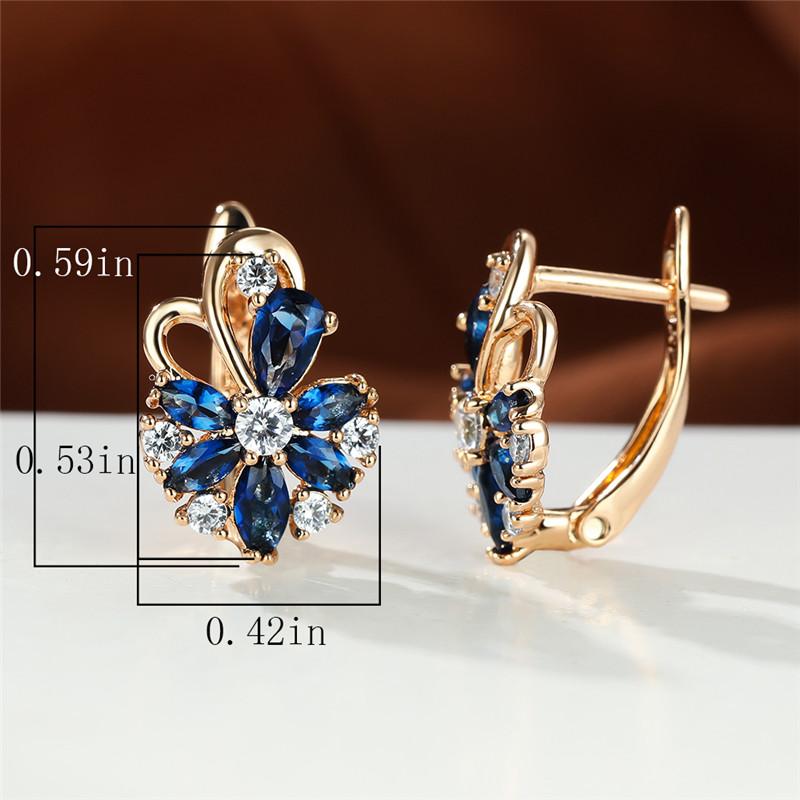 1 пара, серьги-клипсы в виде капли воды, синие, розовые, фиолетовые, цвета морской волны, с лепестками цветка, в цветочном стиле