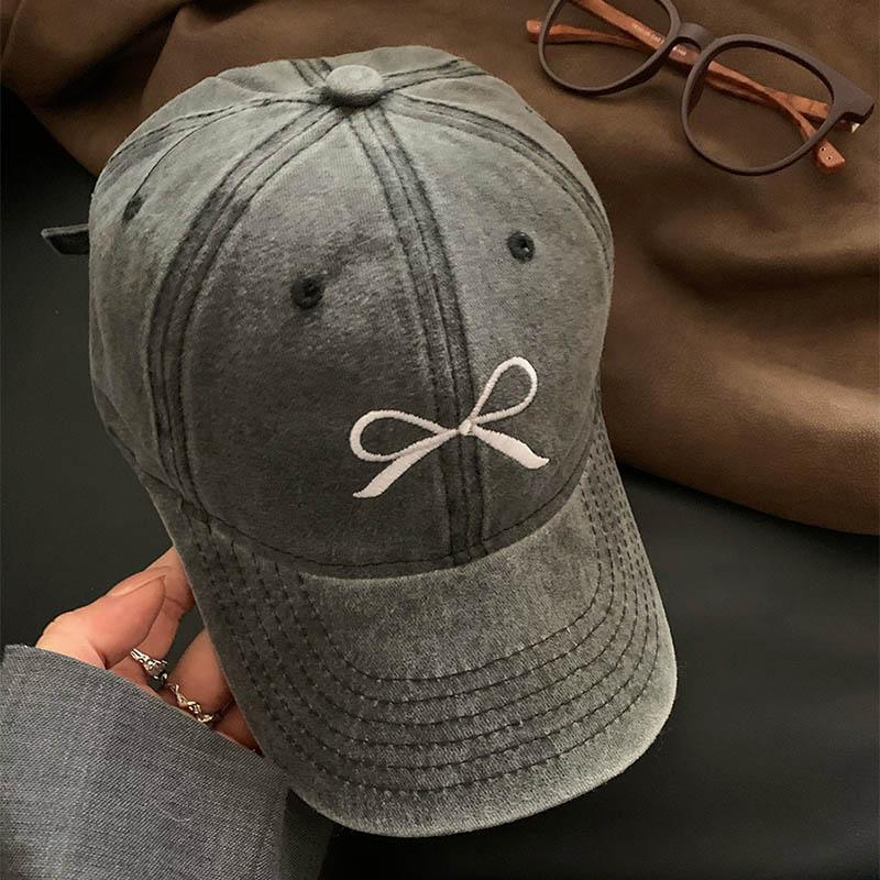 Бейсболка с розовым бантом для женщин Y2K корейская джинсовая кепка Snapback летняя регулируемая вышитая кепка для девочек и пап