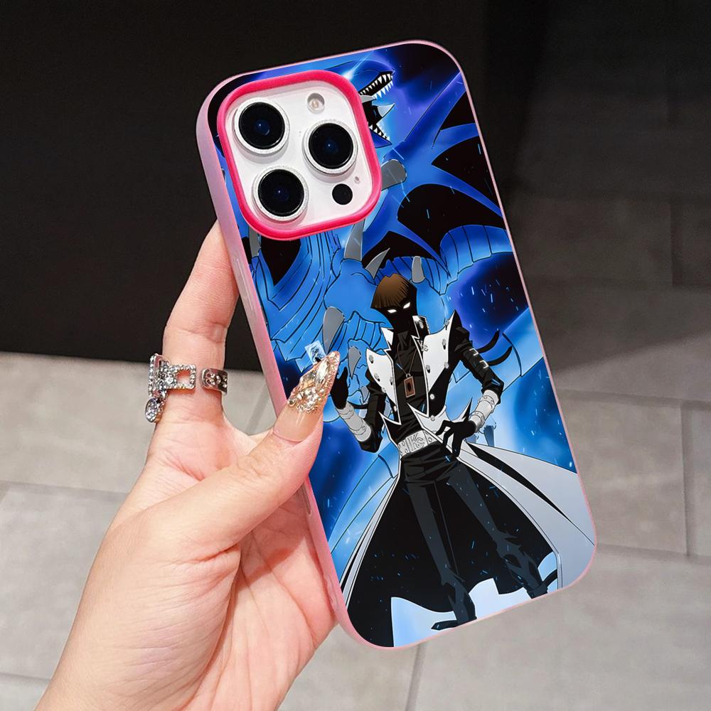 Yugioh Seto Kaiba Phone Case for iPhone 17 16 15 14 13 12 11 Air Pro Max Plus Jelly Double layer Rose Red Cover