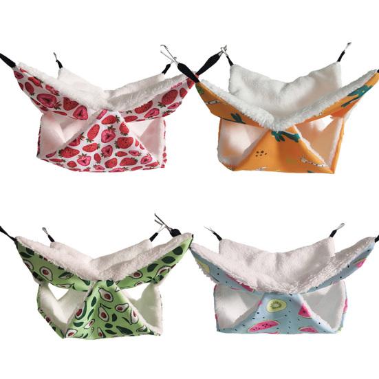 Гнездо хомяка, большое пространство, подвесная печать, сохраняет тепло, двухслойная ткань для отдыха, Рождество