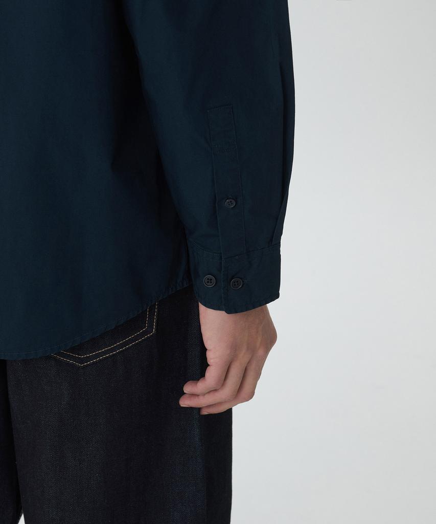 MUSINSA STANDARD Oversized Washed Poplin Shirt [Navy]