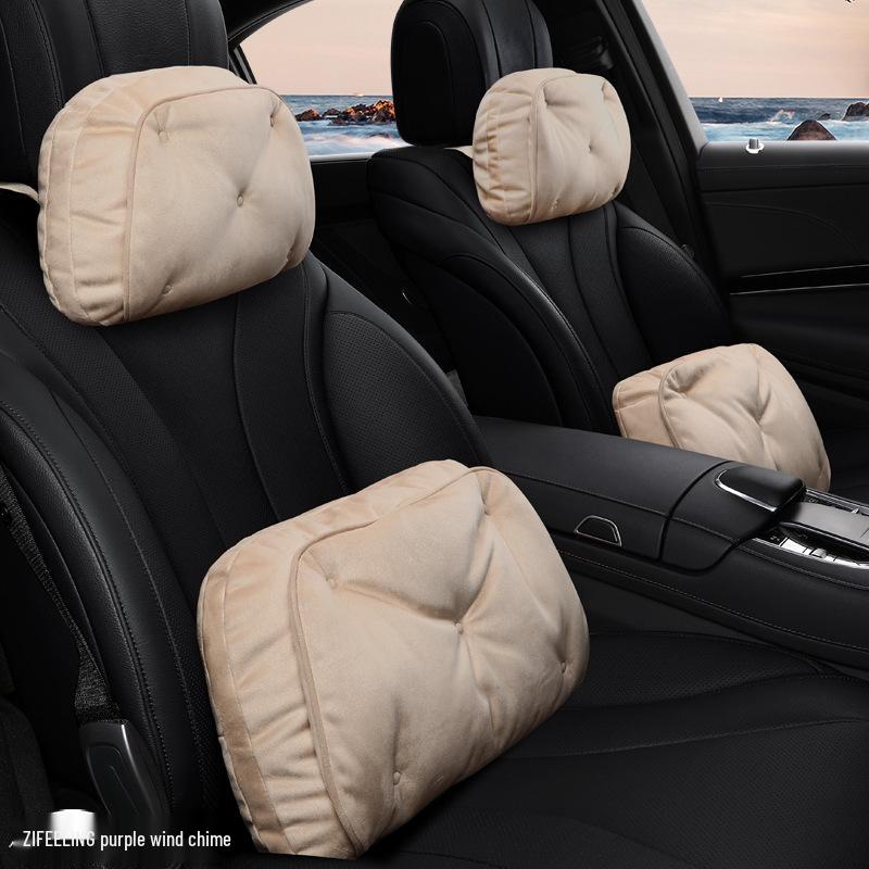 Фиолетовая подушка-подголовник и поясничная подушка с колокольчиком для BMW 5 серии 530Le Zotye T300/T600