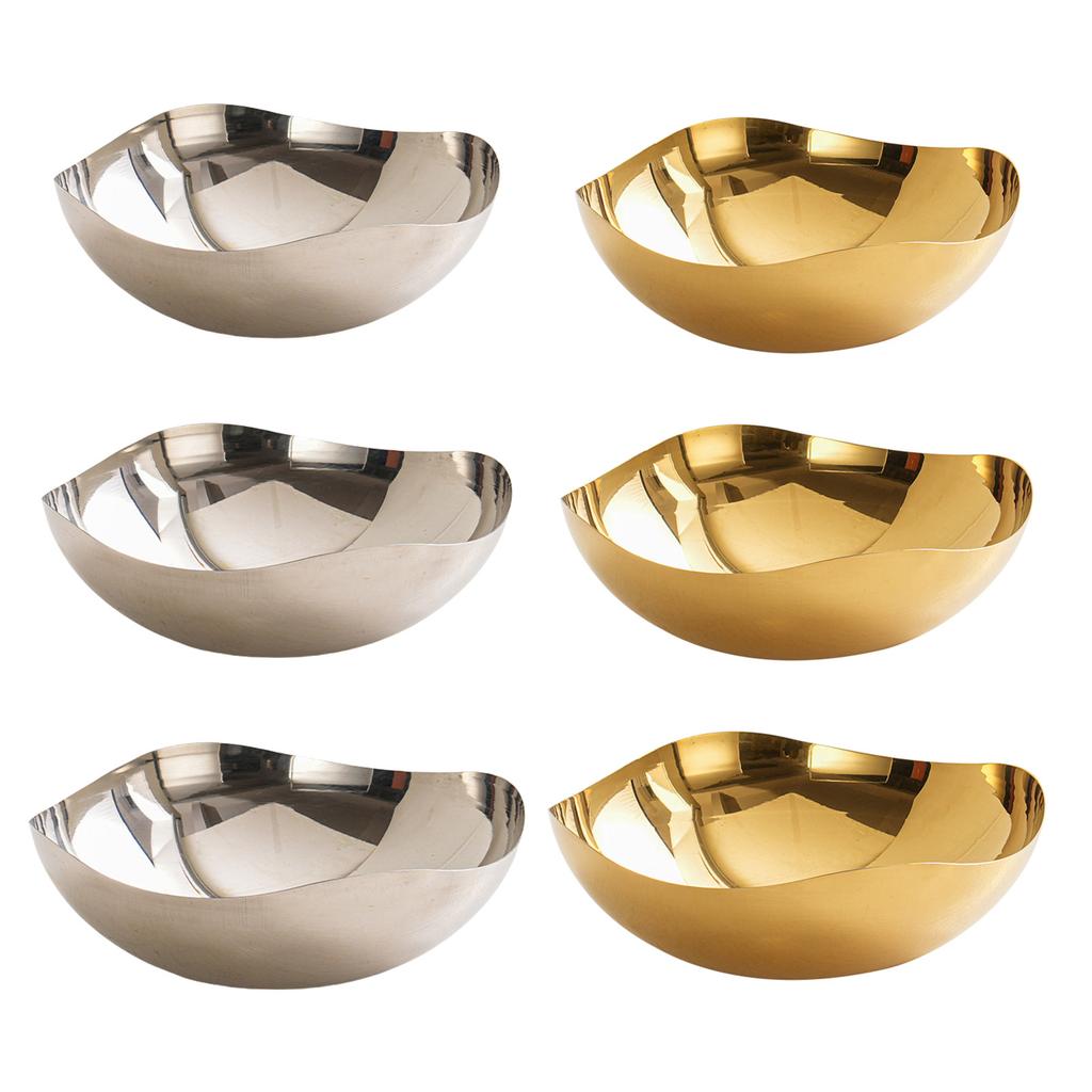 Stainless Steel Fruit Bowl Metal Salad Bowl Dining Table Centerpiece Decorative Bowl Modern Fruit Basket Enduring