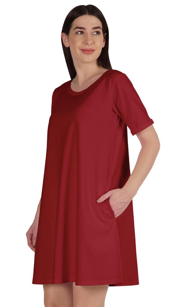 Inkmeso Платье-халат с карманами, летняя хлопковая туника, футболка, платье для женщин