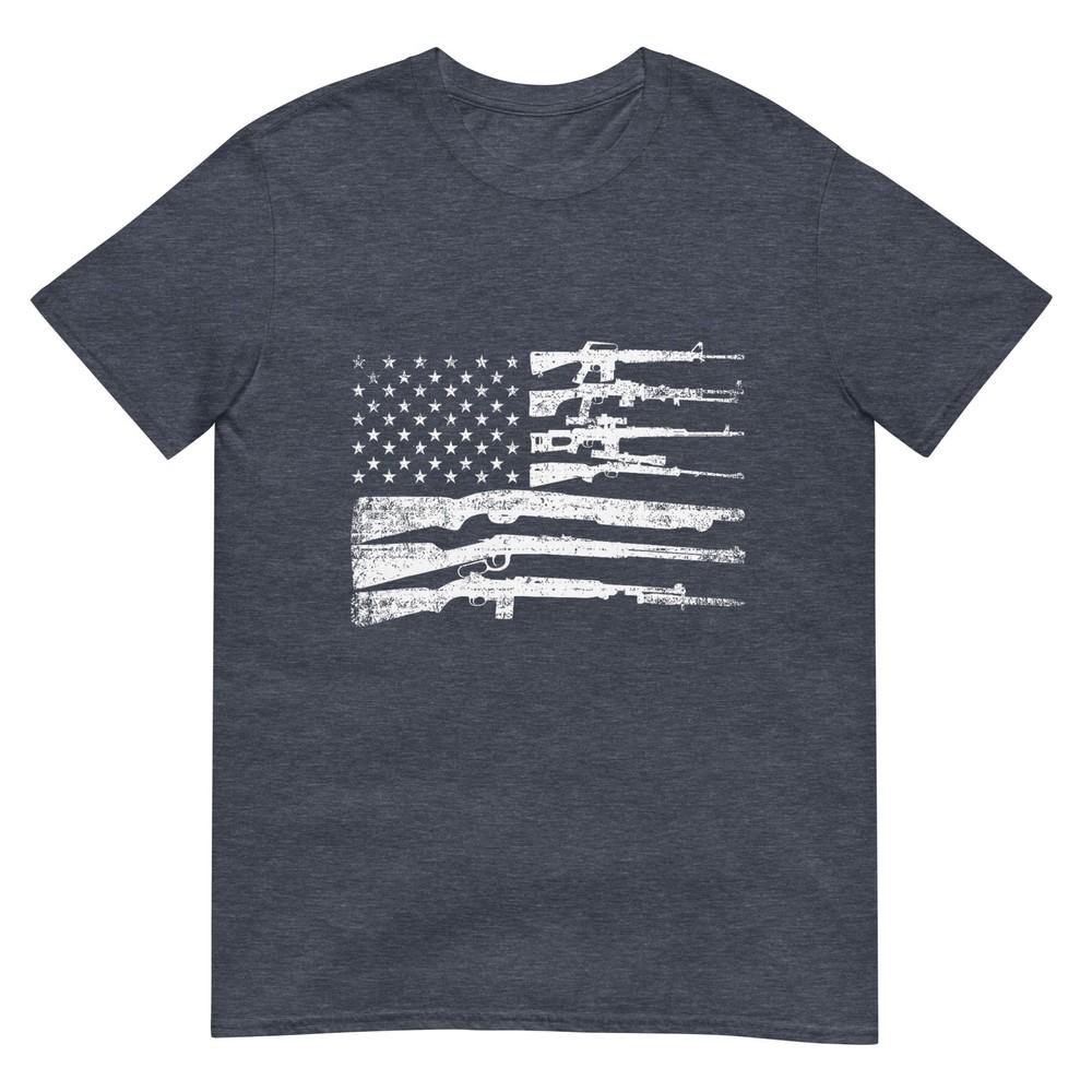 American Flag Guns Vintage 2nd Aunisexdunisext Pro Gun TShirt