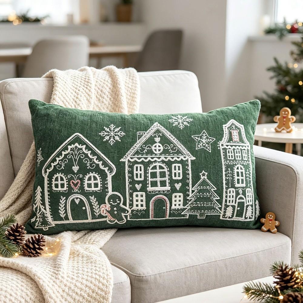 Breathable Christmas Pillowcases Sofa Home Decor Throw Pillow Case for Sofa Couch Living Room