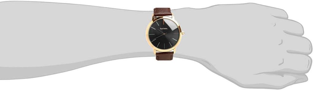 Paul Smith Black Rose Brown Leather P10056 [Paul Smith] Watch, Gold, Strap, Men's