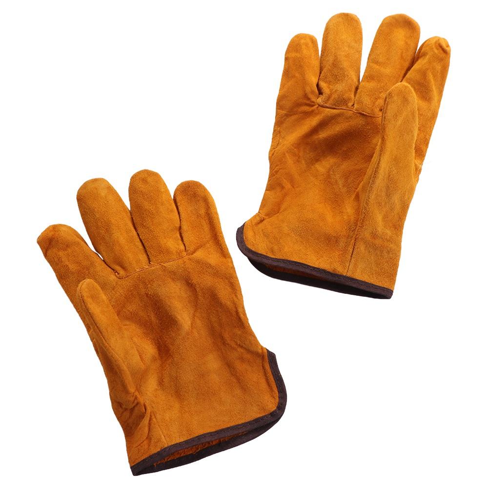 1 Pair Cow Leather Welding Gloves Fireproof Welder Gloves Durable Work Safety Glove Welding