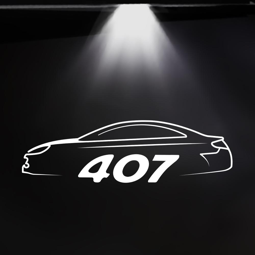 2026 Hot Car Sticker 2pcs LED Ghost Shadow Projector Car Door Light Custom Laser For Peugeot 407 2004 2005 2006 2007 2008-2012 F