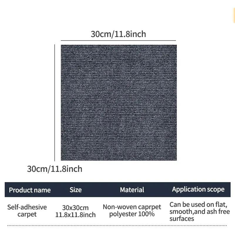 Самоклеящиеся наклейки на ковры для пола, квадратные коврики, самоклеящиеся коврики для самостоятельного укладки на пол для кухни, столовой, спальни, домашнего декора 30 см