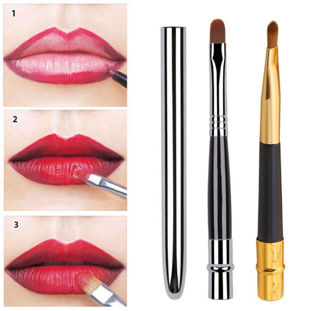 Brush Eyeshadow Applicator with Protect Cap Cosmetic Brush Concealer Brush Lipstick Brush Lip Brush