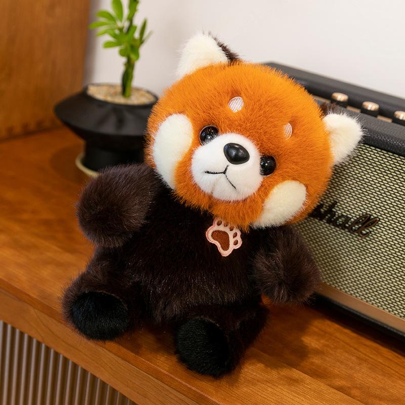 Simulation Little Raccoon Plush Toy Cute Little Raccoon Doll Leggings Doll Sitting Panda Doll Throw Pillow Gift