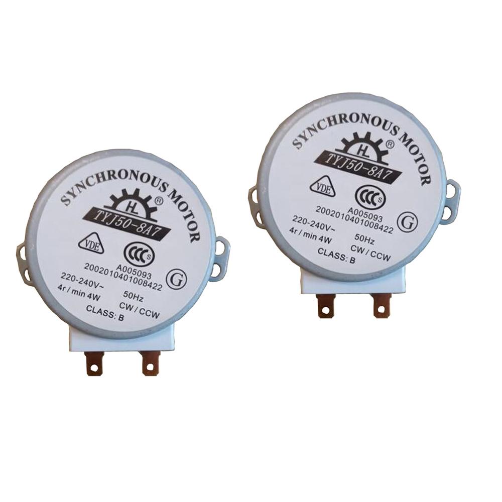 Двигатель лотка для микроволновой печи 220-240 В 4 Вт 50 Гц по часовой стрелке/против часовой стрелки Синхронный двигатель проигрывателя микроволновой печи для воздуходувки TYJ50-8A7 49TYZ-A2