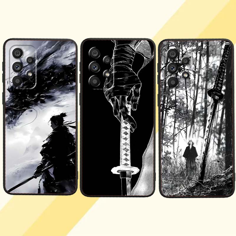 Мечник в древнем стиле Для Samsung A73 A72 A71 A55 A54 A53 A52 A51 A13 A22 A16 A15 A12 A14 A26 A07 5G Черный Чехол для Телефона