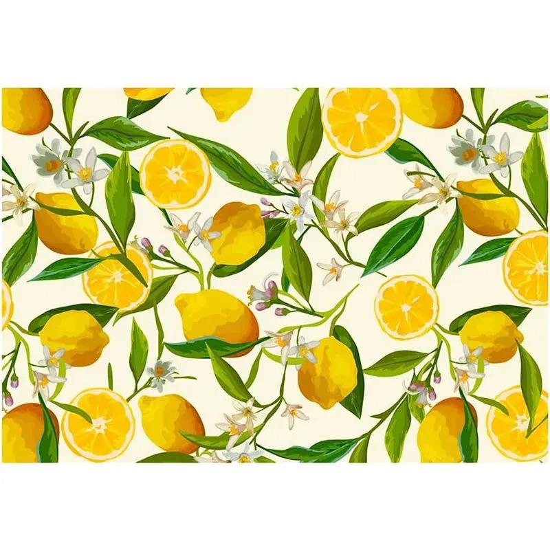 4/6/8 шт. Синий Лимон Ирис Летние Подставки под тарелки/Скатерти Сезонные Подставки Идеально для Вечеринок, Кухонь и Столовой