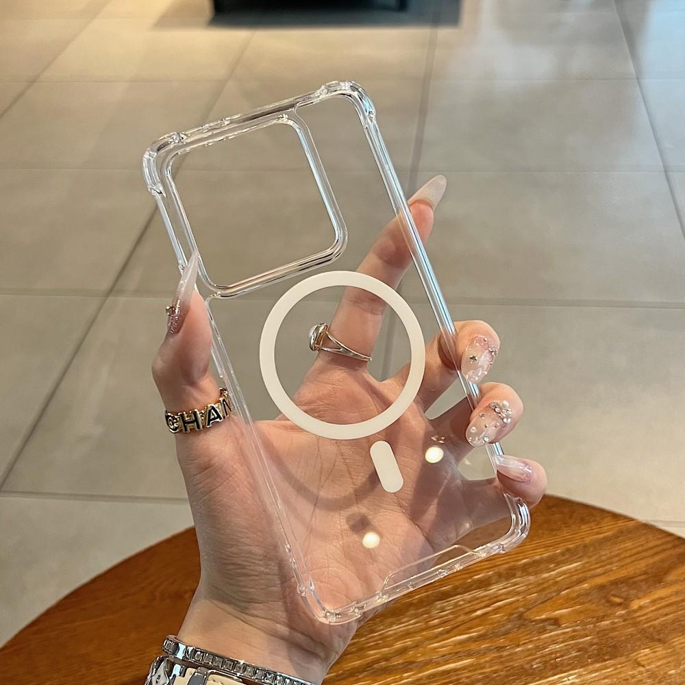 Для Xiaomi Mi 15T Pro Чехол Жесткий Прозрачный Ударопрочный Магнитный MagSafe Защитная Задняя Крышка Для Xiaomi Mi 15T 15TPro Корпус