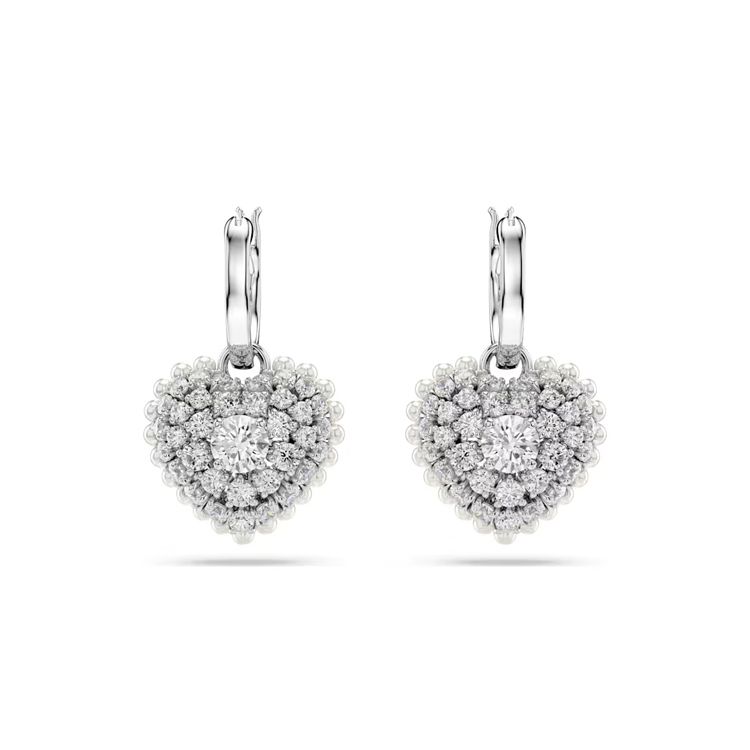 Swarovski Серьги-подвески Сердце Капля Воды Женские серьги Серебряные 5684384