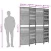 VidaXL Room Divider 4 Panels, Room Separator, Privacy Screen, Living Room Bedroom Screen, Modern, Brown 365393