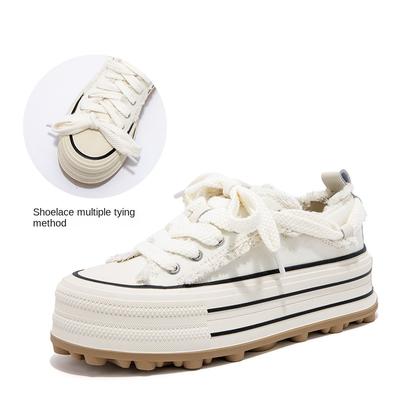 Женская повседневная обувь, модные низкие кроссовки на шнуровке для отдыха, удобные нескользящие женские туфли на плоской подошве, кроссовки 36-42