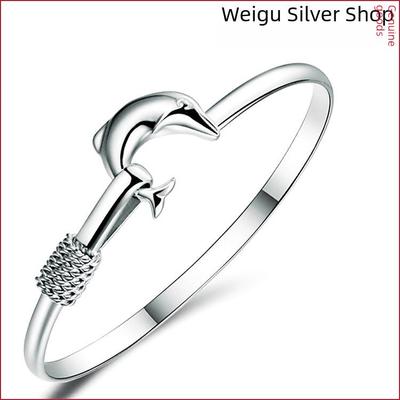 Посеребренный модный браслет Dolphin Bay