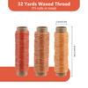 150D Leather Thread 450m Leather Thread Pack of 15 Flat Leather Yarn Waxed Bookbinding Yarn for Leather Crafts DIY and Repairs