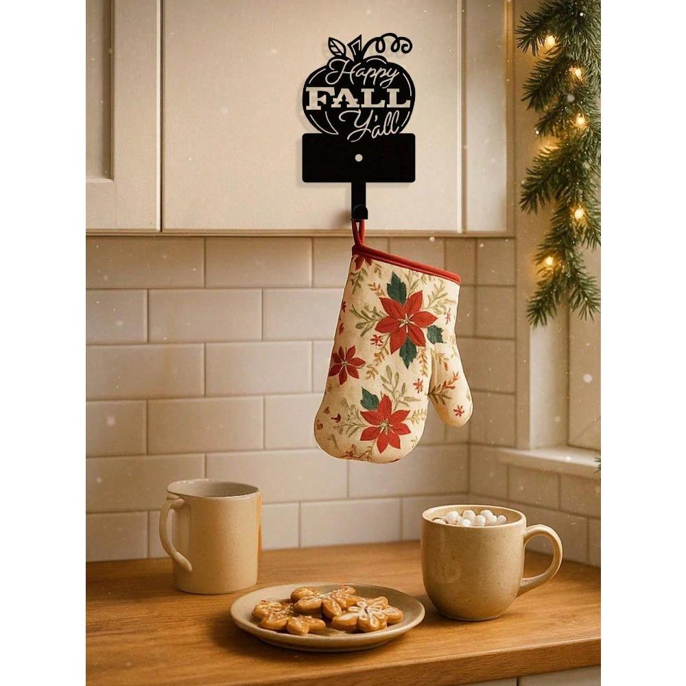 Decorative Metal Wall Hook with Joy Lettering, Entryway Organizer for Keys, Cups, Hats, Umbrellas, Cute Home Decor for Living Room, Bedroom