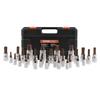 VEVOR Torx Bit Socket Set, 34-Piece Solid Star and Tamper Proof T6-T70, S2 Alloy Steel and Cr-V Steel, 1/4 in, 3/8 in, and 1/2 in Drives