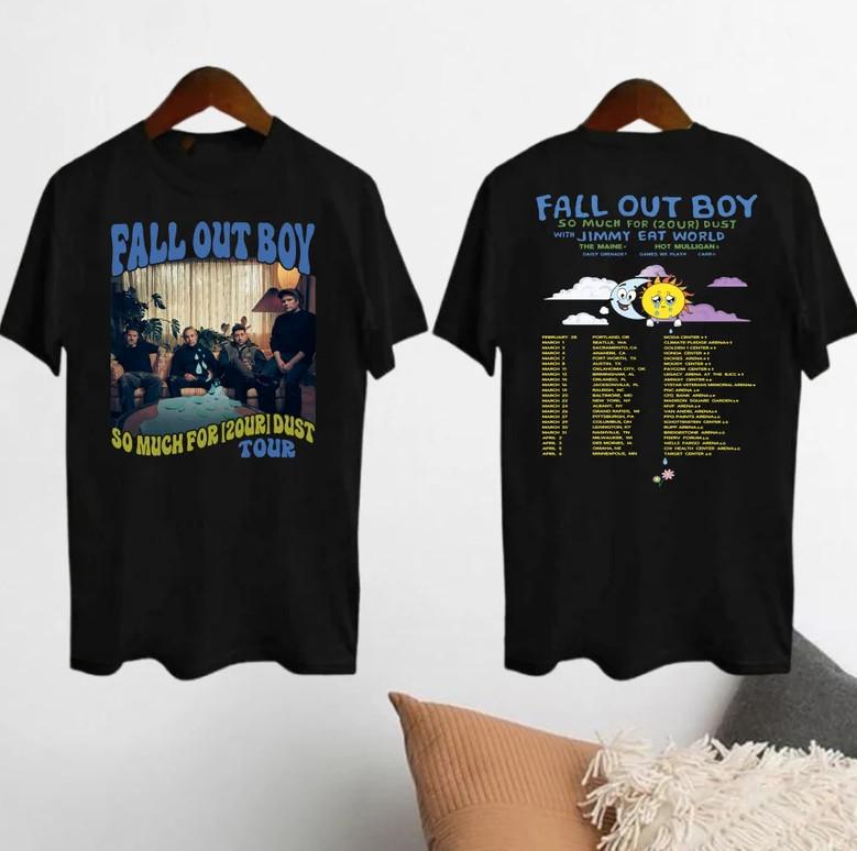 Так много для 2нашей Пыльной Экскурсии 2024 Футболка Fall Out Boy039 Тур 2024 Футболка Двойная Унисекс Футболка
