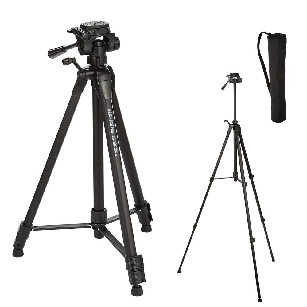 Hakuba Aluminum 3-Section Tripod HK-836B Black Lightweight Quick Shoe Total Height 165cm Web Camera Smartphone Video Recording Storage Case