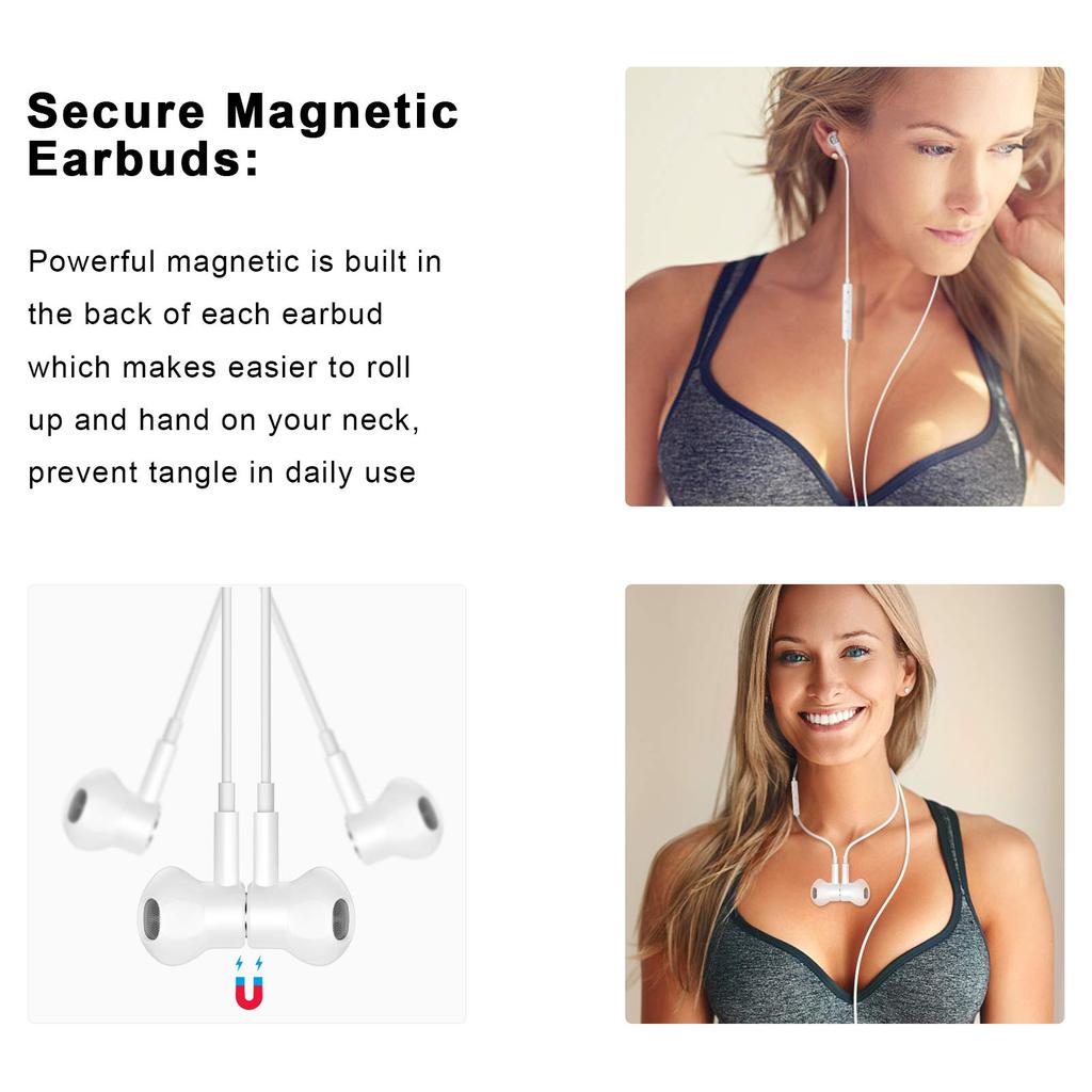 Наушники типа C Проводные наушники USB Type C Магнитный дизайн Совместимость с iPhone16 15 Pro max Pro Air 4 mini Pixel 8a Pro type с микрофоном Вызов