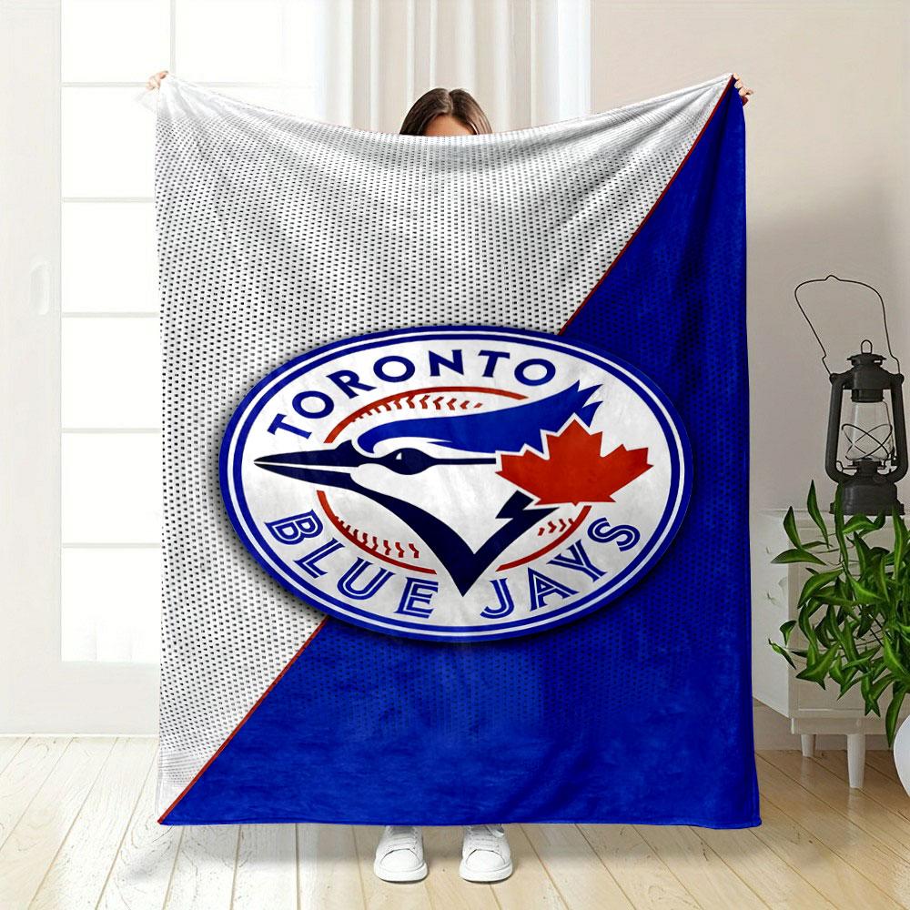 Toronto Blue Jays Logo Blanket Design Patterned blanket, flannel, suitable for all seasons, home decor, warm and cozy