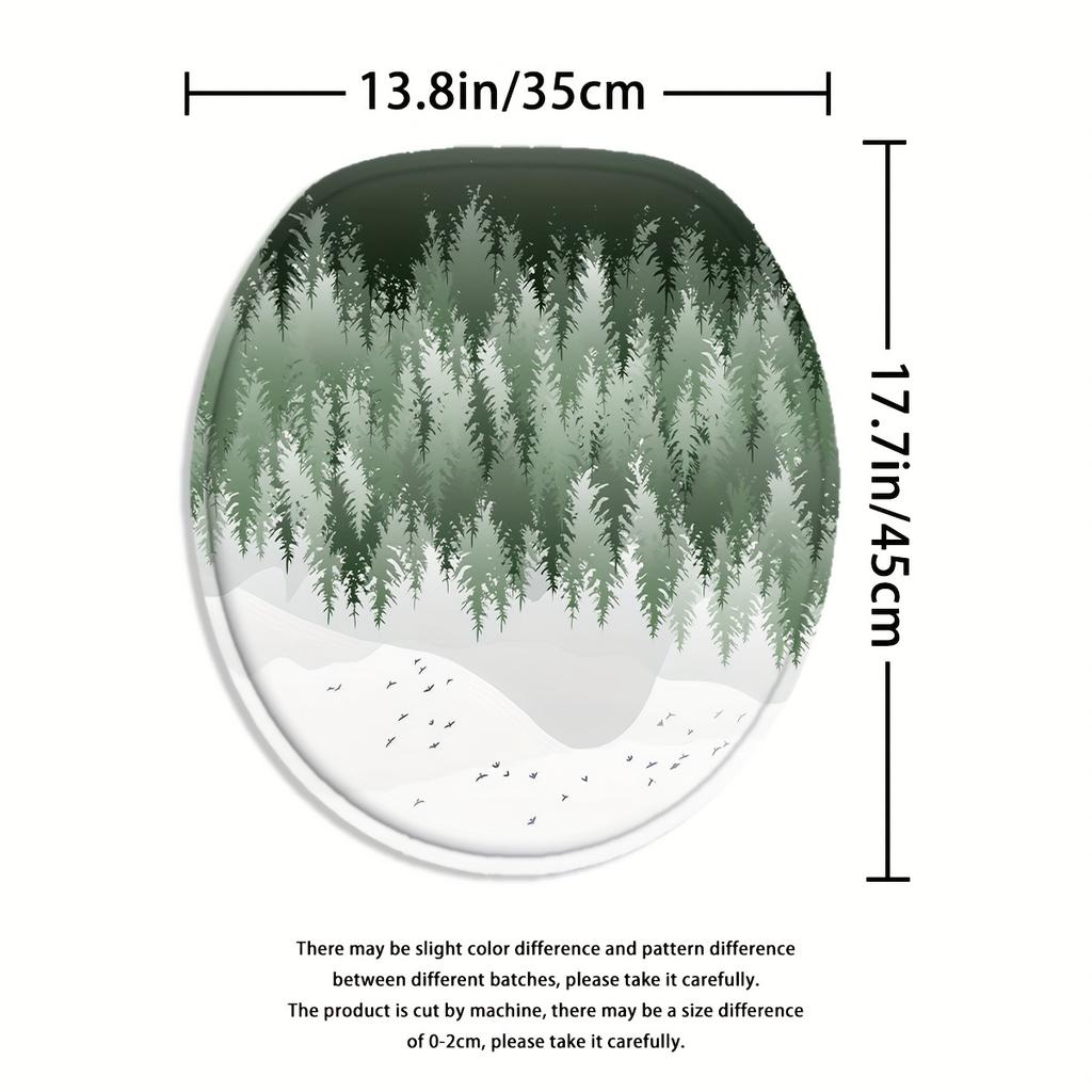 4 шт., наборы занавесок для душа с лесами и горами для ванной комнаты, нескользящие коврики для ванной комнаты, крышка для унитаза, коврик для ванной