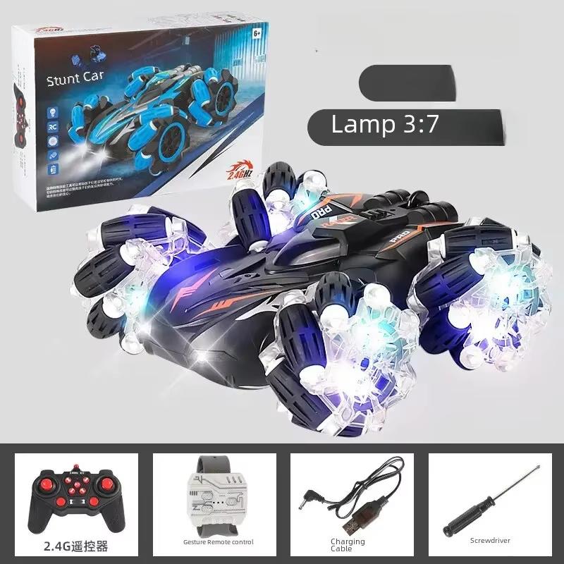 Новый 2.4g Rc гоночный автомобиль портативный двухсторонний трюковой дрифт автомобиль зарядка высокоскоростной внедорожник полноприводный внедорожник электрическая детская игрушка подарок