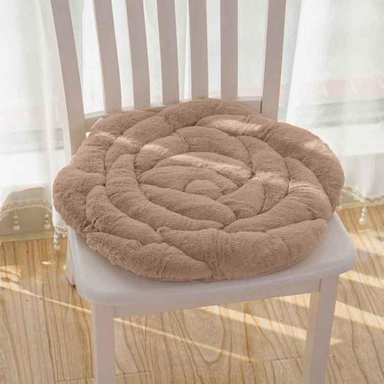 Подушка для сиденья сохраняет тепло, утолщенная супермягкая противоскользящая гранула, защита бедер, круглая форма розы, плюшевый стул, подушка с татами, товары для дома