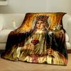 Our Lady of Sorrows Sacred Heart Lily Crown Blanket  Printed Blanket for Living Room Bed Couch lunch break Blanket for Friend's festival Gift