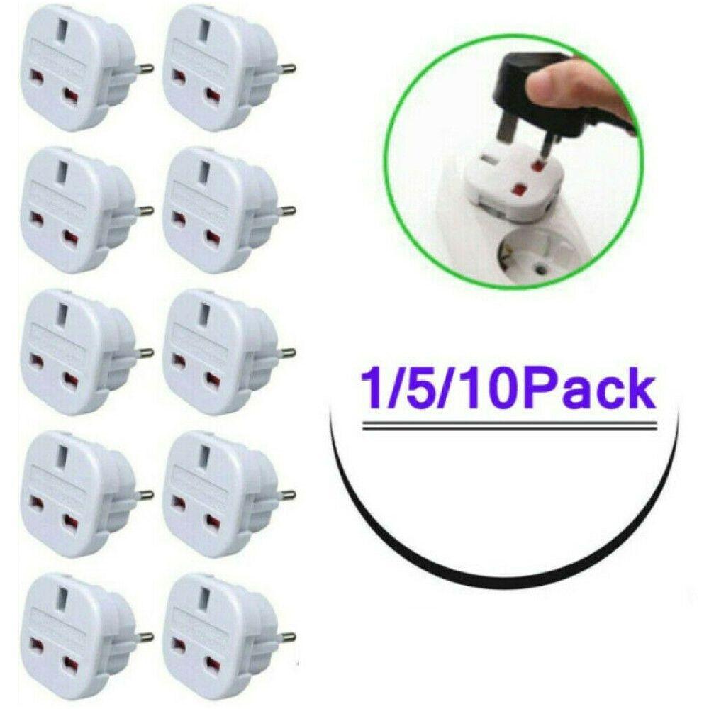 Europe European Wall Socket Travel Adapter Socket Plug Outlet Connector UK to EU Converter
