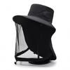 Foldable Net Cover Fisherman Hat Wide Brim Sun Protection Hat Breathable Bee Mosquito Hat  Fishing