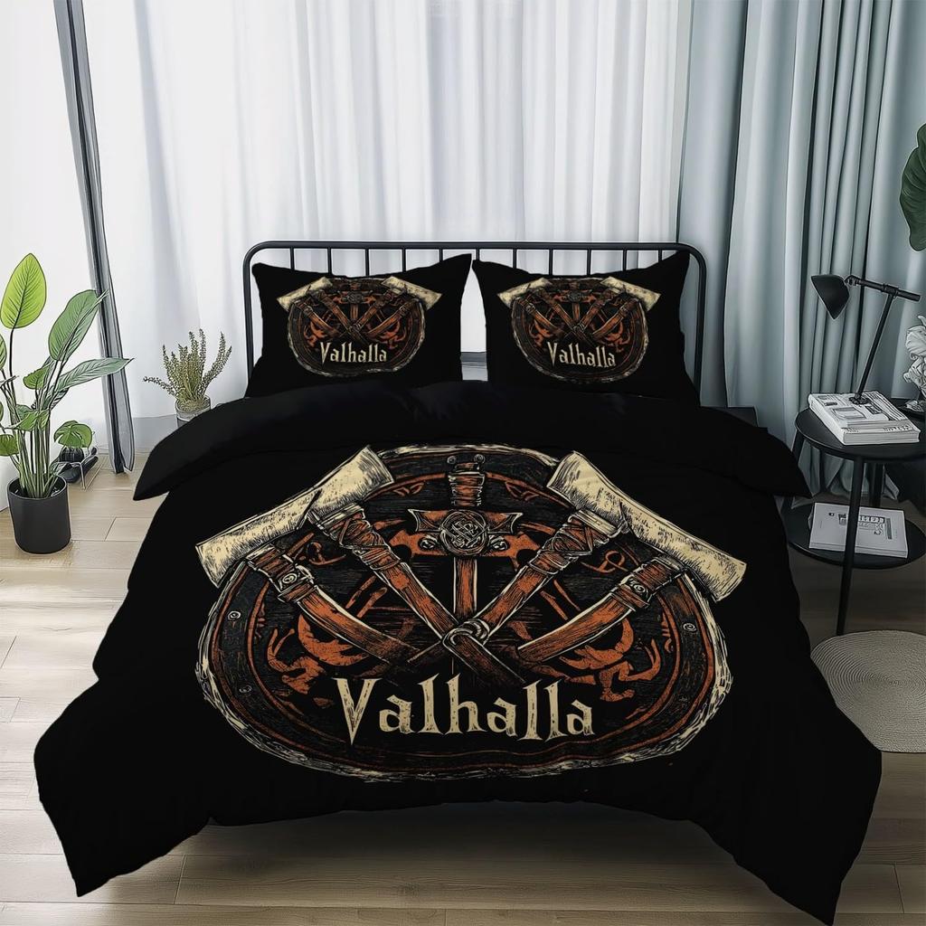 Комплект пододеяльника Axe для подростков, взрослых, мужчин, размер Queen, легкий пододеяльник с 2 наволочками, традиционный комплект постельного белья для битвы, без одеяла