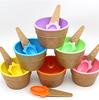 Ice Cream Cup Couples Bowl Gifts Dessert Container Holder With Spoon Best Children Supply