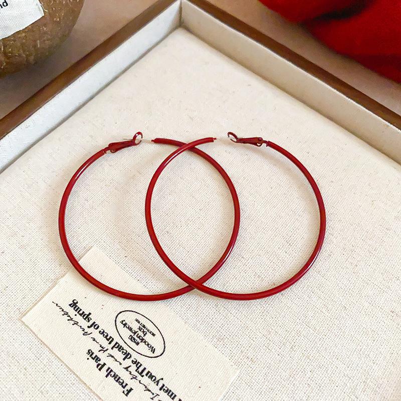 Серебряная игла Анкара красные серьги-гвоздики с сердцем, модный темперамент, новые серьги, легкая роскошь, высокий стиль, осень и зима
