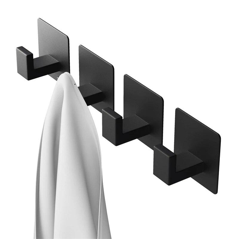 4 шт. самоклеящиеся настенные крючки для подвешивания ключей, вешалка для одежды, крючок для халата, вешалка для полотенец, аксессуары для ванной комнаты