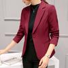 Spring and Autumn New Professional Versatile Suit Long Sleeve Korean Edition Temperament Slim and Skinny Small Blazer Women's Short