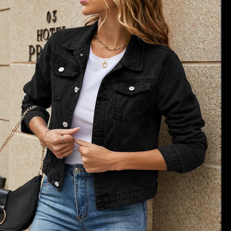 Модное джинсовое пальто-поло Slim Fit для женщин