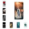 For Samsung Galaxy Series A12,A13,A14,A21,A22,S10,S21,S22,S23...Flower Owl Butterfly Lion Tiger Horse Pattern Painted Mobile Phone Shell Leather Case