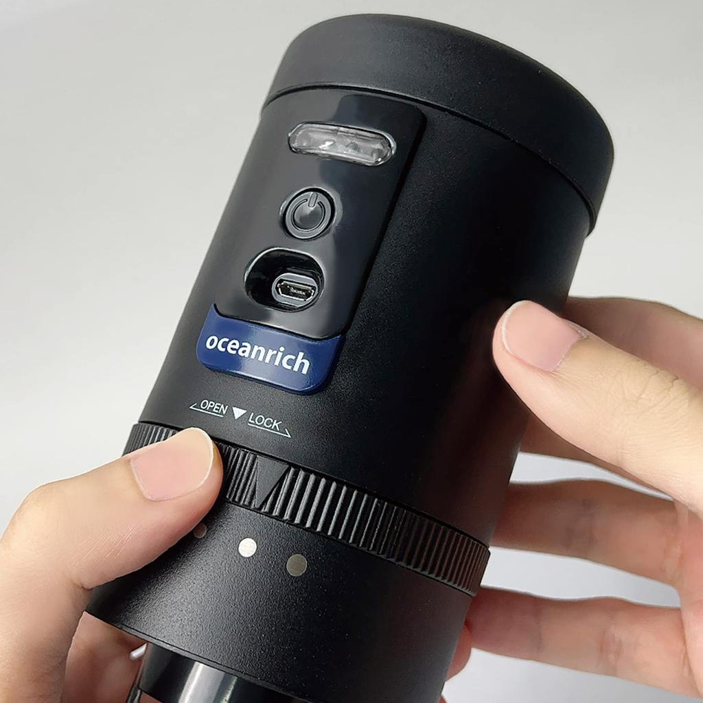 Автоматическая кофемолка Ocean Rich G1R, портативная электрическая мельница с 5 уровнями регулировки, беспроводной тип UQ-ORG1BKR